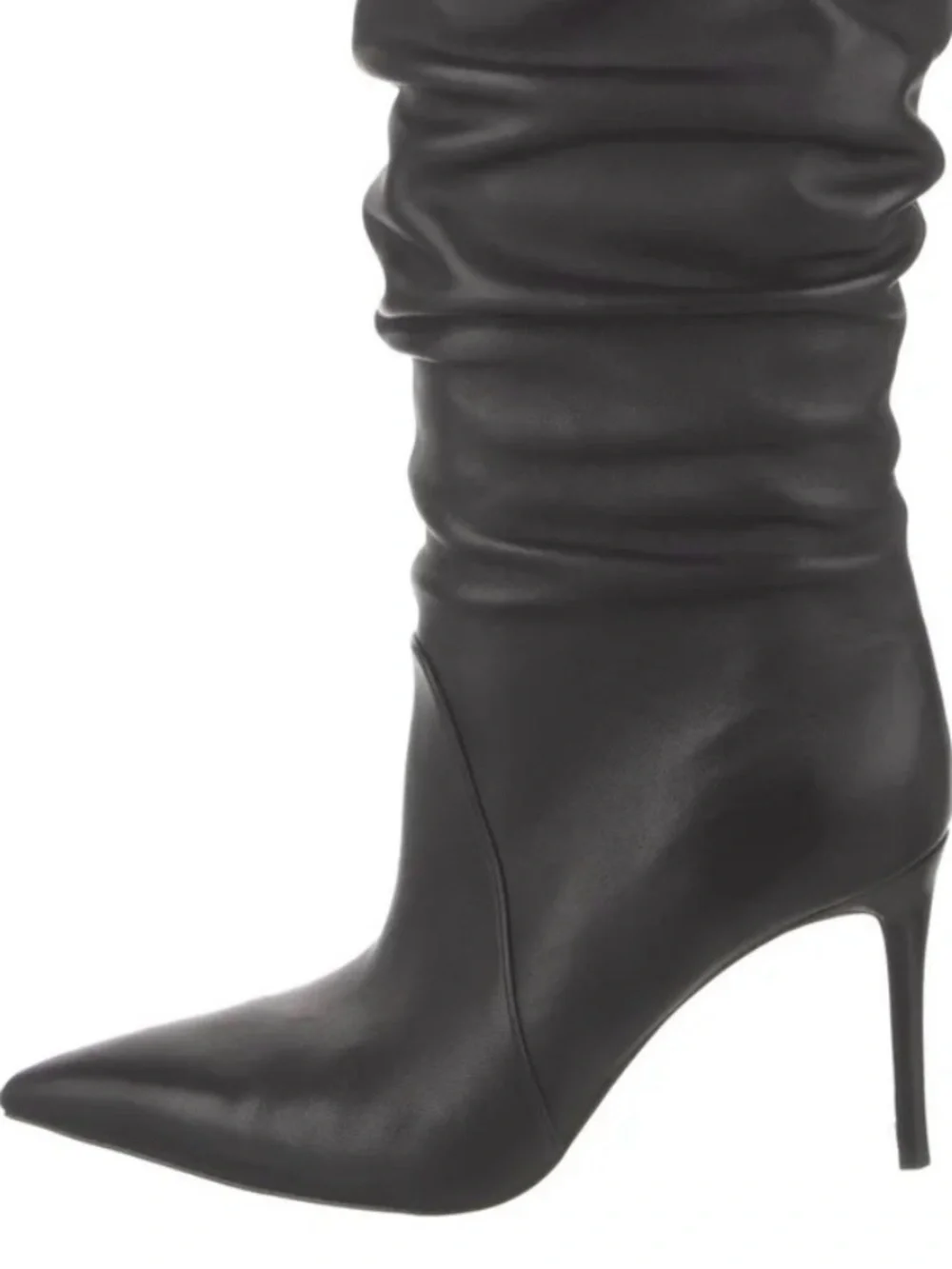 Michael Kors Black Slouchy Knee-High Pointed Toe Stiletto Boot ($385 Msrp)